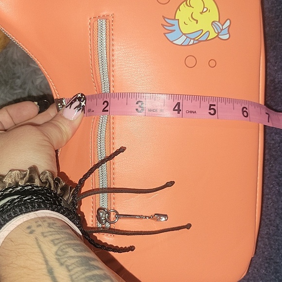 Disney Loungefly The Little Mermaid Flounder Crossbody Handbag - Picture 10 of 10